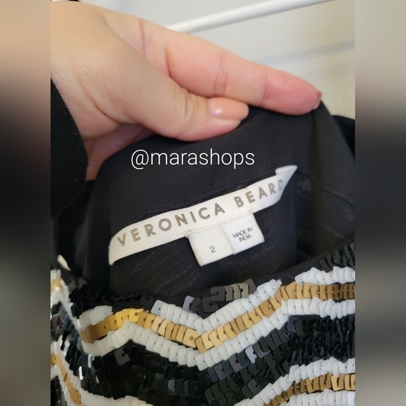 Veronica Beard Meryl Sequined Crepe De Chine Mini Dress - Picture 5 of 9